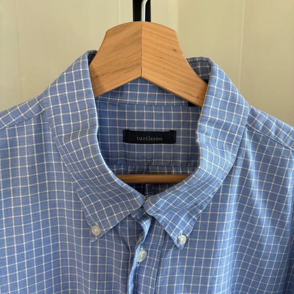 turtleson Other - Turtleson Blue Plaid Cotton Button Down Long Sleeve Shirt Mens XL GlenOaks CC